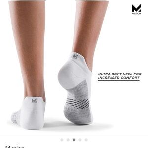 Mission Women's Black and White Ankle Socks